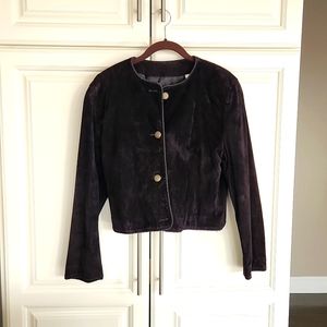 Black suede jacket